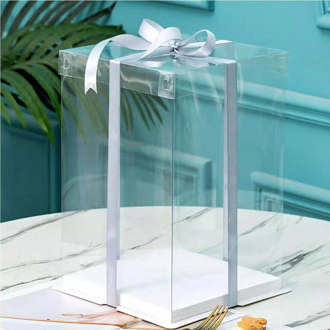 Transparent cake box