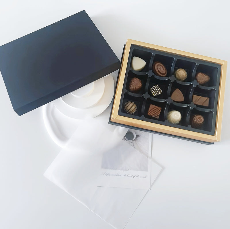 Chocolate Gift Box with Top and Bottom Lid