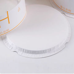 Transparent cake box packaging box square packaging box waist seal round double layer heightened